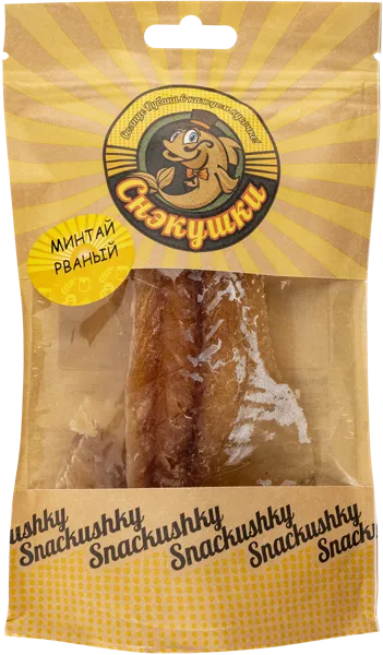 Изображение Минтай сушеный Снэкушки рваный Мистер Снэк м/у, 70 г