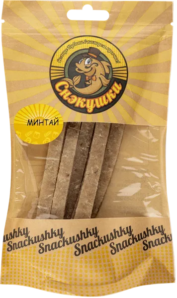 Изображение Минтай сушеный Снэкушки премиум соломка Мистер Снэк м/у, 70 г
