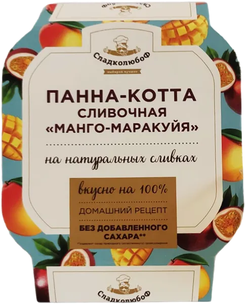 Изображение Десерт манго-маракуйя Сладколюбоф панна-котта Полезный продукт п/б, 150 г