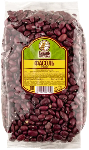 Изображение Фасоль красная Кубань матушка однотонная Югоптторг-23 м/у, 600 г