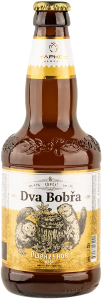 Изображение Пиво светлое Лагер 4,9% Таркос Два Бобра пшеничное Таркос с/б, 0,45 л