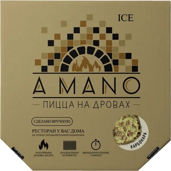 Изображение Пицца замороженная А Мано карбонара Устян А.С. в/у, 450 г
