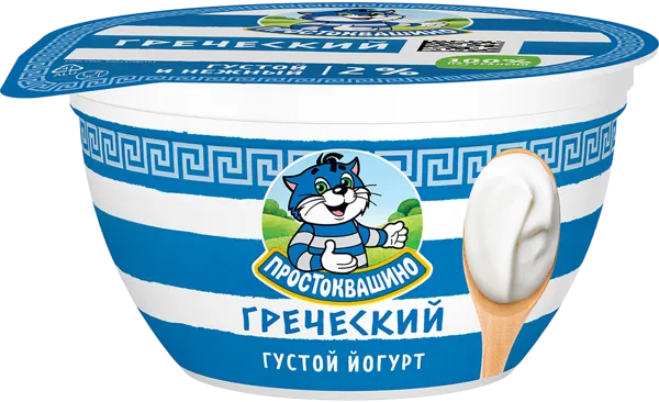 Изображение Йогурт 2% греческий Простоквашино натуральный Эйч энд Эн п/б, 135 г