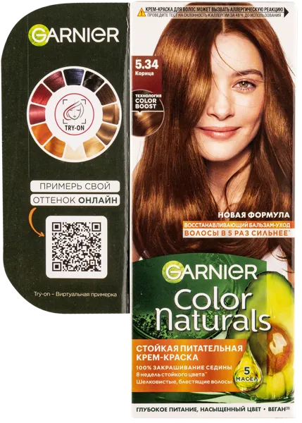 Изображение Краска для волос Колор нэйчралс корица №5.34 Лореаль к/у, 1 шт