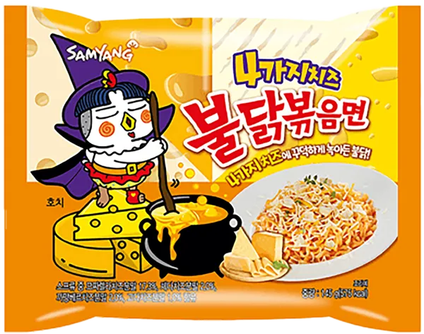 Изображение Лапша быстрого приготовления Самянг острая четыре сыра Самянг Фудс м/у, 145 г