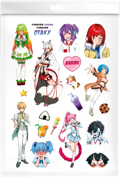 Изображение Стикеры 15*21см для фанатов Феникс+ герои косплеи аниме Феникс+ , 1 шт