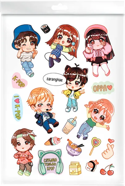 Изображение Стикеры 15*21см для фанатов Феникс+ к-поп Феникс+ , 1 шт