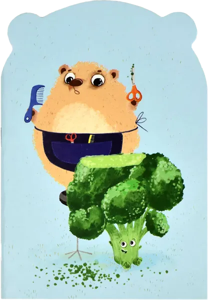 Изображение Блокнот 32л точка Феникс+ А6 мишка и брокколи Феникс+ , 1 шт