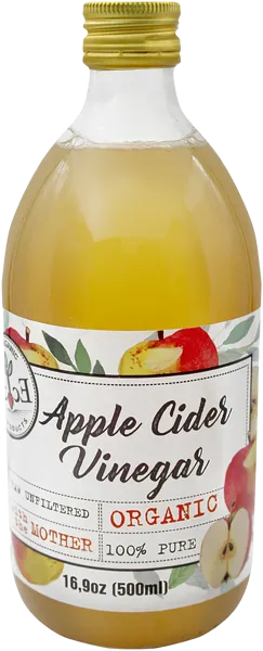 Изображение Уксус яблочный 5% Экоке органик нефильтрованный Эковинал с/б, 500 мл