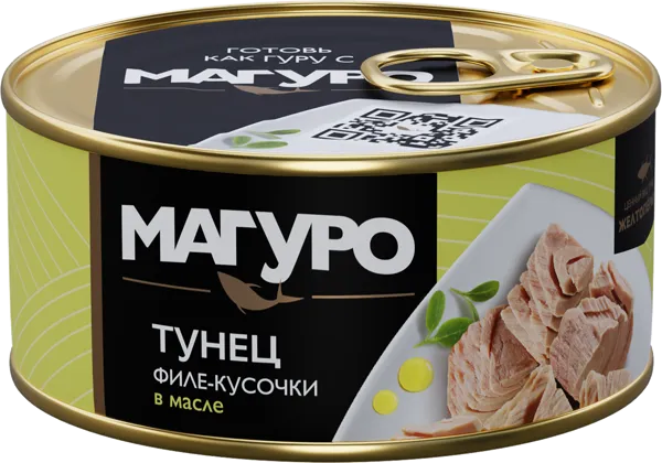 Изображение Тунец в масле Магуро филе-кусочки Дальпромрыба ж/б, 170 г