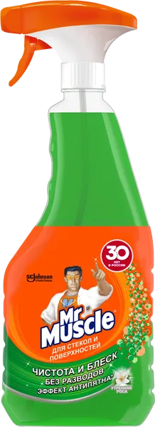 Изображение Средство для стекол и зеркал Мистер мускул утренняя роса спрей Эс Си Джонсон п/у, 530 мл