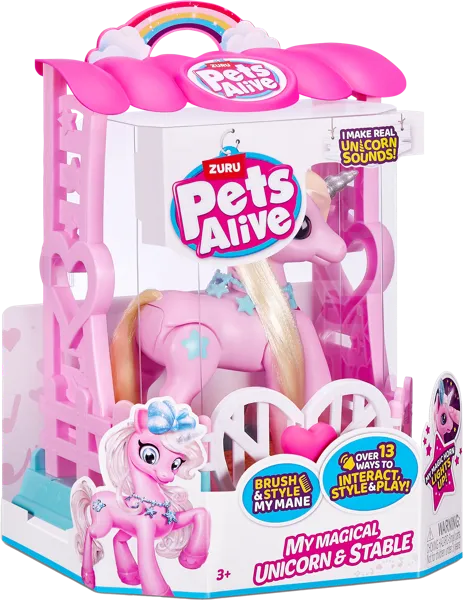 Изображение Игрушка интерактивная Пэтс алайв единорог с аксессуарами Зуру к/у, 1 шт