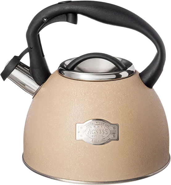 Изображение Чайник 2,5л индукция Агнесс бежевый со свистком Агнесс , 1 шт