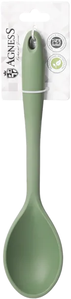Изображение Ложка 10см зеленая Агнесс силиконовая сервировочная Агнесс , 1 шт