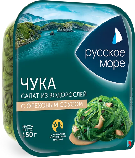 Изображение Салат из морских водрослей Русское Море чука с ореховым соусом Русское Море п/у, 150 г