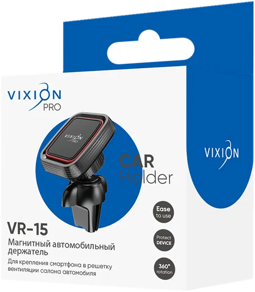 Изображение Держатель для авто магнитный Виксион про VR-15 черно-красный Дунгуань Пуджи Электроник к/у, 1 шт