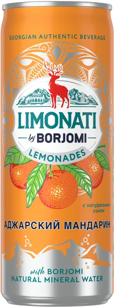 Изображение Напиток газ Лимонатти Аджарский мандарин Боржоми ИДС ж/б, 0,33 л
