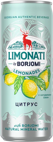 Изображение Напиток газ Лимонатти цитрус Боржоми ИДС ж/б, 0,33 л