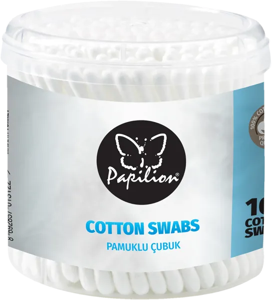 Изображение Ватные палочки 100% хлопок Папильон Ар Кагит п/у, 100 шт