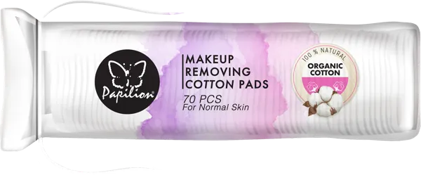 Изображение Ватные диски круглые Папильон 100% хлопок Ар Кагит м/у, 70 шт