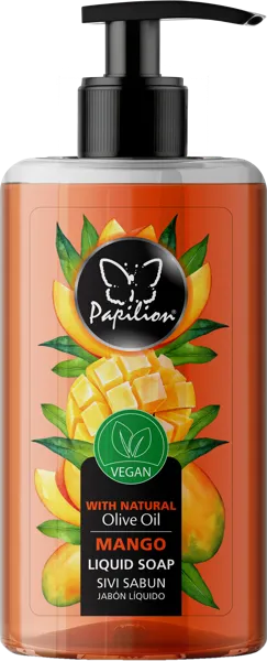 Изображение Мыло жидкое питание для рук Папильон манго и масло оливы Ар Кагит п/у, 400 мл