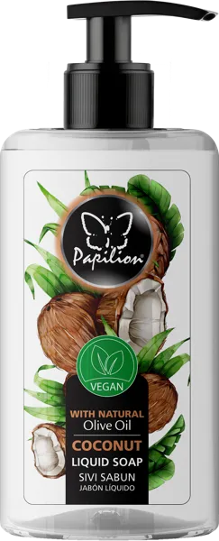 Изображение Мыло жидкое питание для рук Папильон кокос и масло оливы Ар Кагит п/у, 400 мл