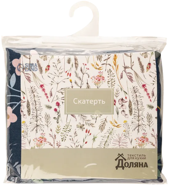 Изображение Скатерть 146*110см Доляна твиллинг форест синяя Доляна м/у, 1 шт