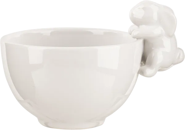 Изображение Миска 13*10см Доляна зайка белая Доляна м/у, 1 шт