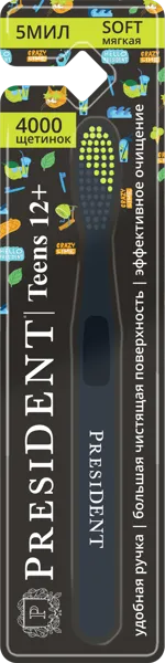 Изображение Зубная щетка детская с 12лет Президент тинс дженерэйшн Z мягкая Технопро ООО к/у, 1 шт