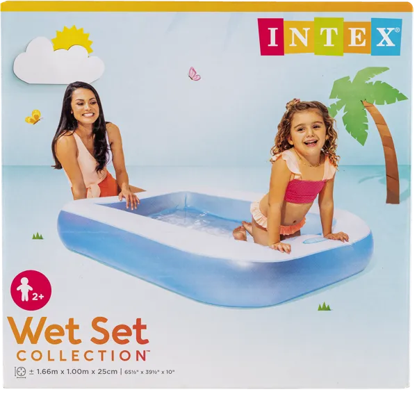 Изображение Бассейн 166*100*25см надувной Интекс голубой Интекс к/у, 1 шт