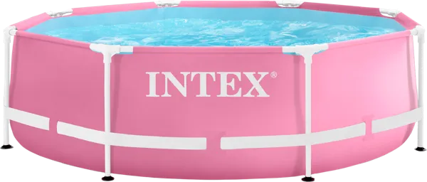 Изображение Бассейн 244*76см каркасный Интекс призм фрейм розовый Интекс к/у, 1 шт