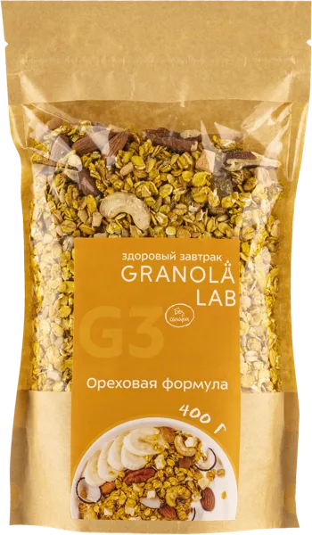 Изображение Гранола Гранола Лаб ореховая Гранола.Лаб к/у, 400 г