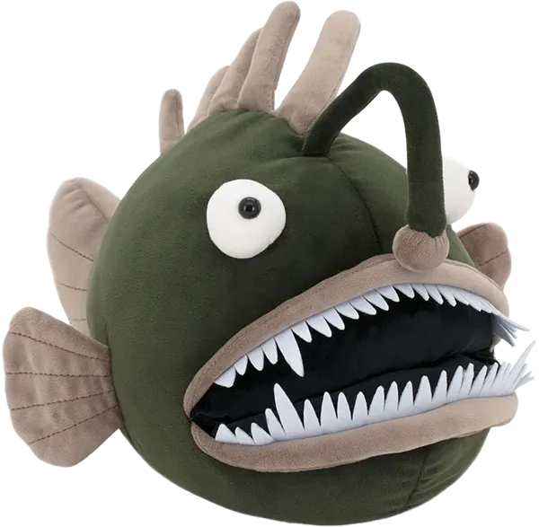 Изображение Мягкая игрушка 35см Оушен рыба удильщик зеленая Оранж Тойс , 1 шт