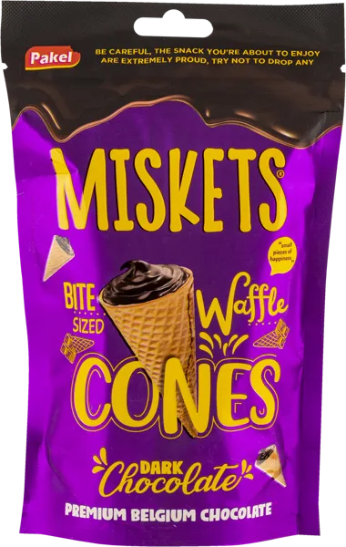 Изображение Вафельные рожки Мискетс с темным шоколадом Пакель м/у, 120 г