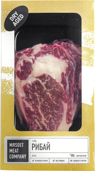 Изображение Мясо охл. сухого созревания Мясоет Мит Компани Стейк Рибай Митскаут в/у, 250 г