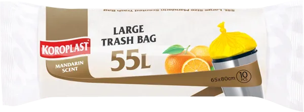 Изображение Мешки для мусора 55л Коропласт арома мандарин Коропласт м/у, 10 шт