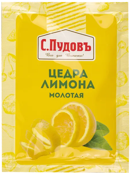 Изображение Цедра лимона С.Пудовъ молотая Хлебзернопродукт м/у, 10 г