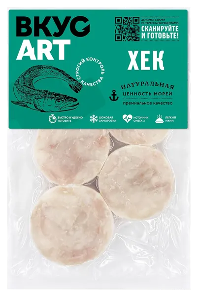 Изображение Рыба замороженная Вкус Арт Хек медальон Ультрафиш м/у, 400 г