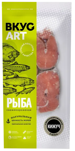 Изображение Рыба замороженная Вкус Арт Кижуч стейк Ультрафиш м/у, 500 г