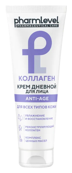 Изображение Крем питание для лица Фармлевел коллаген антиэйдж дневной Зеленая дубрава ЗАО п/у, 75 мл
