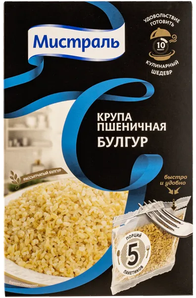 Изображение Крупа Пшеничная Мистраль 5*80 Булгур Мистраль Трейдинг к/у, 400 г