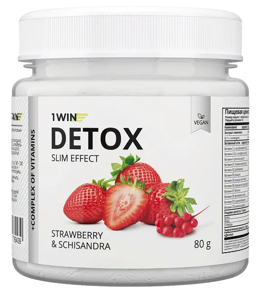 Изображение Детокс слим эффект 1ВИН Лимонник клубника Винлаб Нутришин п/у, 100 г