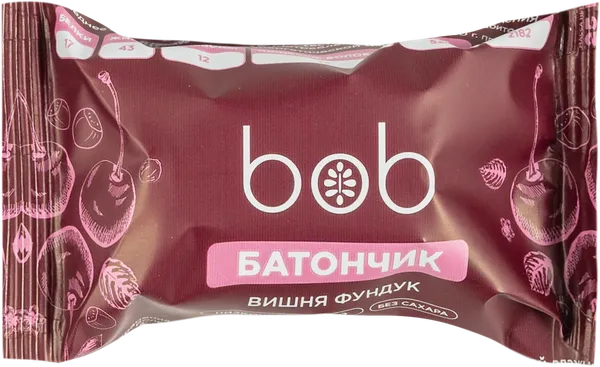 Изображение Конфета низкоуглеводная Боб вишня фундук Полезный шоколад к/у, 25 г
