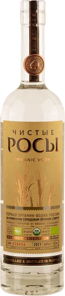 Изображение Водка Спирт Люкс 40% Чистые Росы органик из ячменного зерн Саранский ЛВЗ с/б, 0,7 л