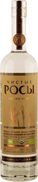 Изображение Водка Спирт Люкс 40% Чистые Росы органик из ячменного зерн Саранский ЛВЗ с/б, 0,5 л