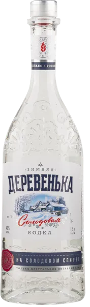 Изображение Водка 40% спирт альфа Деревенька зимняя Саранский ЛВЗ с/б, 0,5 л