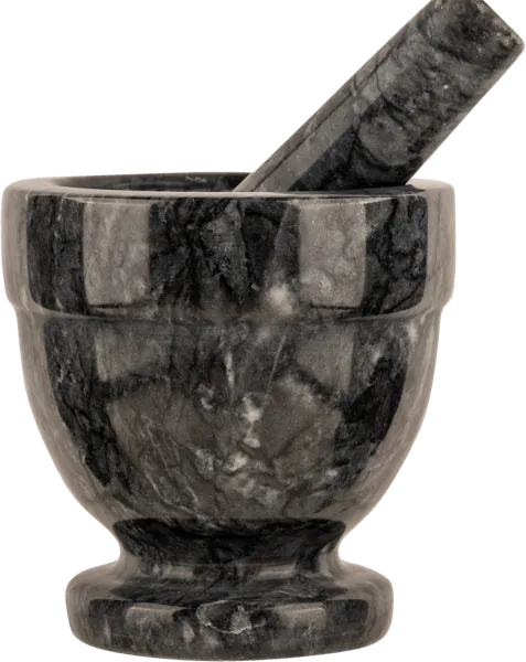 Изображение Ступка 10см мрамор Агнесс черная с пестиком Агнесс , 1 шт