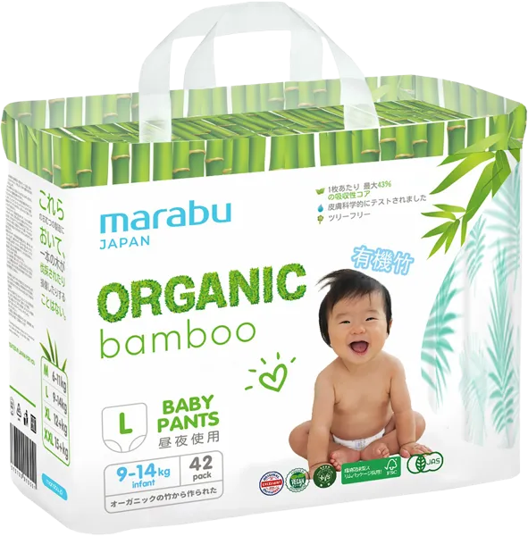 Изображение Трусики L 9-14 кг Марабу органик бамбу Тяньцзяо Леди м/у, 42 шт