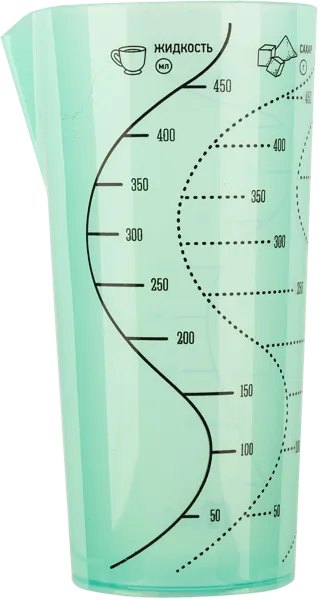 Изображение Стакан 500мл мерный Аполло Меню цветной пластик Аполло к/у, 1 шт