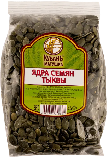Изображение Семечки тыквы Кубань матушка очищенные Югоптторг-23 м/у, 300 г